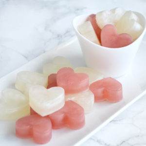Ivory and Pink Blush Heart Soap Favors by Tailored Soap