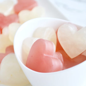 Ivory and Pink Blush Heart Soap Favors by Tailored Soap