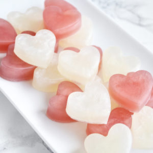Ivory and Pink Blush Heart Soap Favors by Tailored Soap