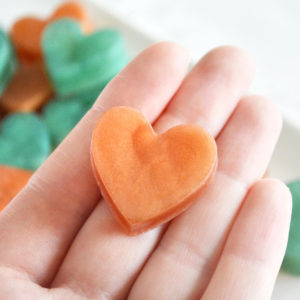Green and Copper Heart Soap Favors by Tailored Soap