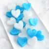 Blue and White Heart Soap Favors by Tailored Soap