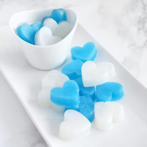 Blue and White Heart Soap Favors by Tailored Soap