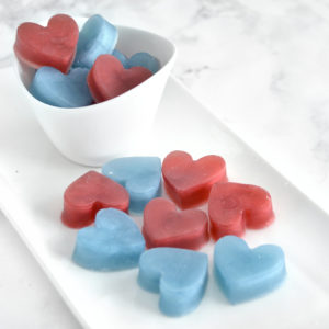 Marsala Red and Blue Baby Heart Favors by Tailored Soap