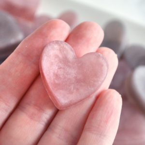 Taupe and Dusty Pink Heart Favors by Tailored Soap