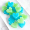 Green and Aqua Heart Soap Wedding Favors by Tailored Soap