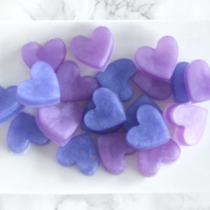 Lavender Purple and Purple Heart Soap Favor by Tailored Soap