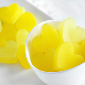 Light Yellow and Bright Yellow Heart Soap Wedding Favors by Tailored Soap