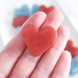 Marsala Red and Blue Baby Heart Favors by Tailored Soap
