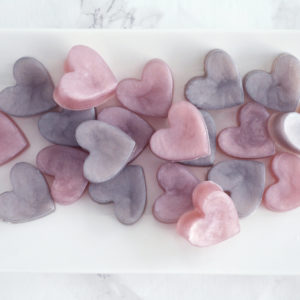 Taupe and Dusty Pink Heart Favors by Tailored Soap