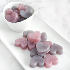 Taupe and Dusty Pink Heart Favors by Tailored Soap