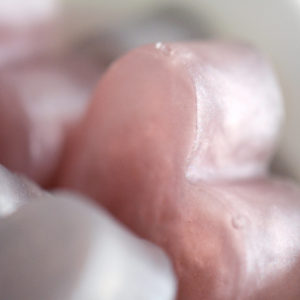 Taupe and Dusty Pink Heart Favors by Tailored Soap