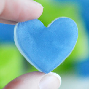 Blue and Green Heart Soap Favors by Tailored Soap
