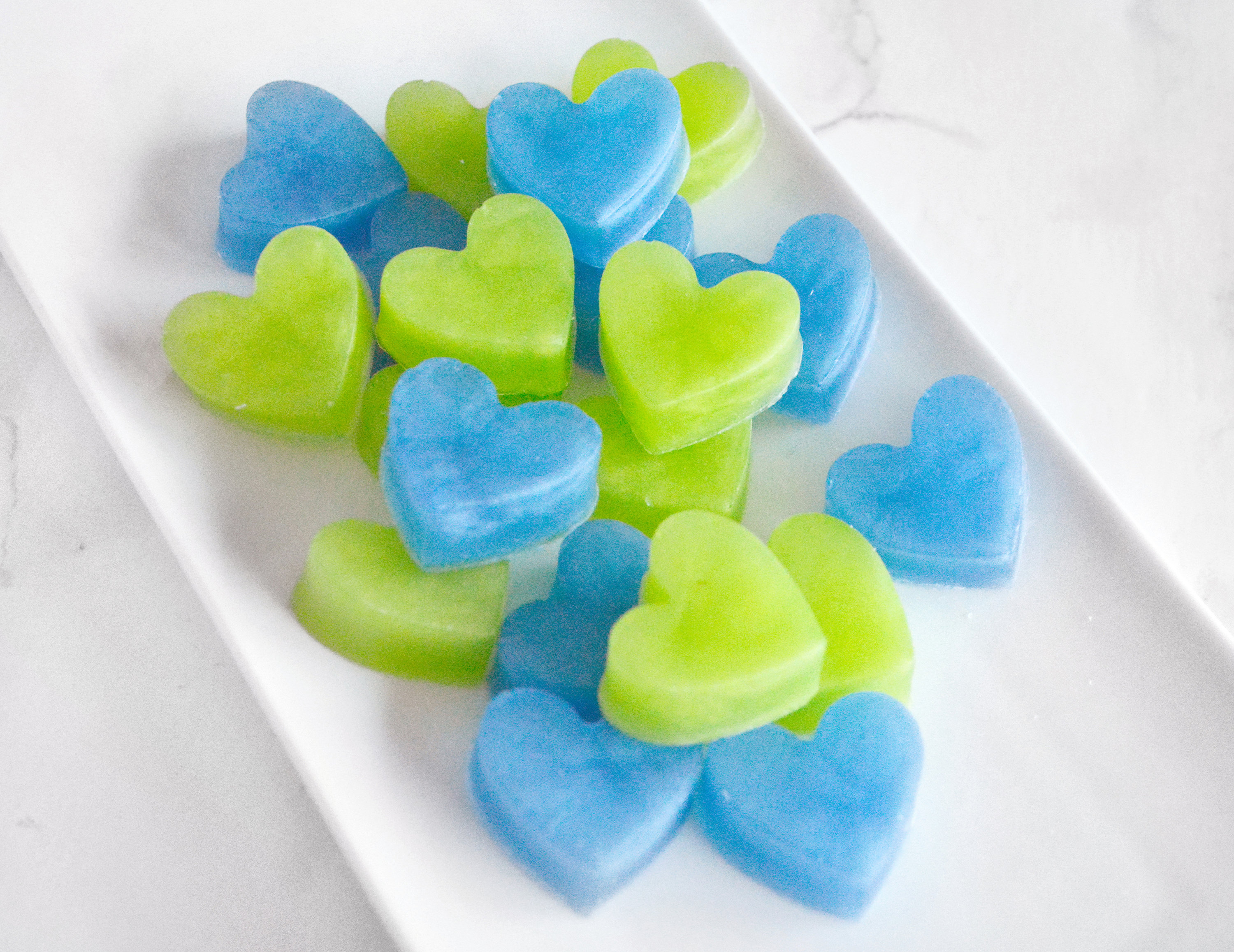Blue and Green Heart Soap Favors by Tailored Soap Blue and Green Heart Soap Favors by Tailored Soap