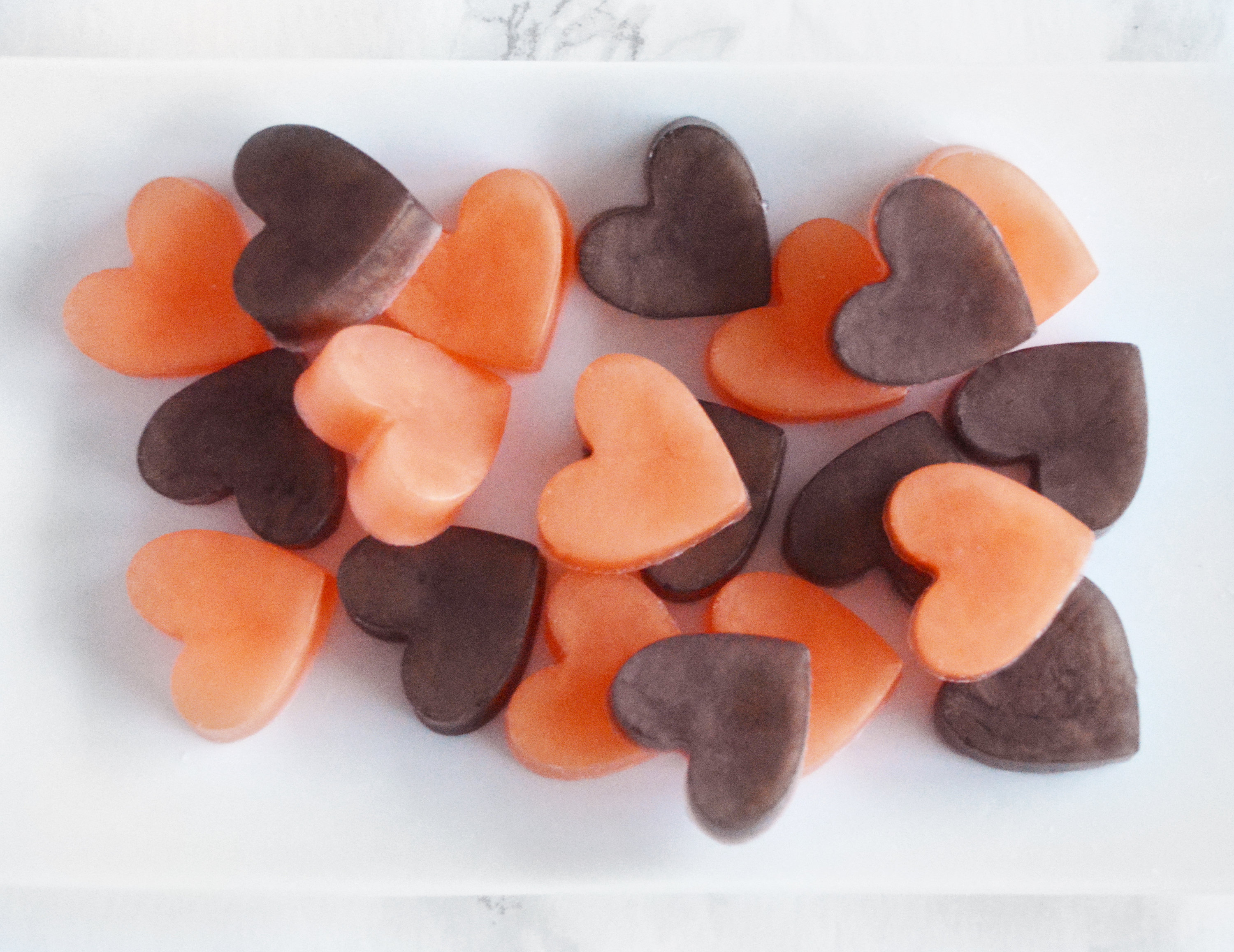 Orange and Brown Heart Soap Favors by Tailored Soap Orange and Brown Heart Soap Favors by Tailored Soap