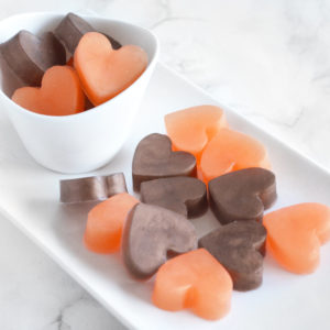 Orange and Brown Heart Soap Favors by Tailored Soap