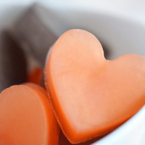 Orange and Brown Heart Soap Favors by Tailored Soap