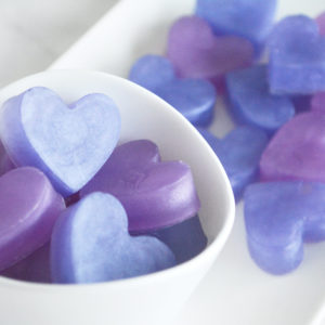 Lavender Purple and Purple Heart Soap Favor by Tailored Soap