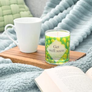 Get Well Soon Gift Candle with Box Lime Scented