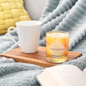 Congratulations Candle Oatmeal Milk and Honey