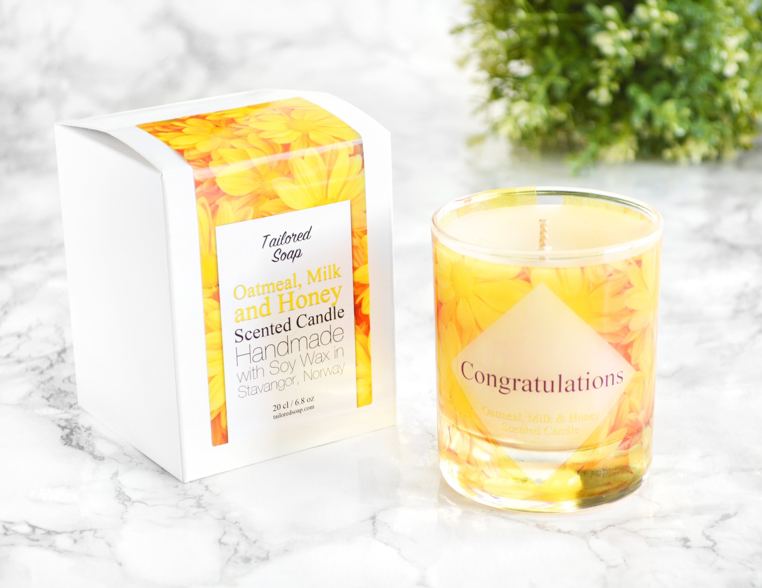 Congratulations Candle Oatmeal Milk and Honey Congratulations Candle Oatmeal Milk and Honey