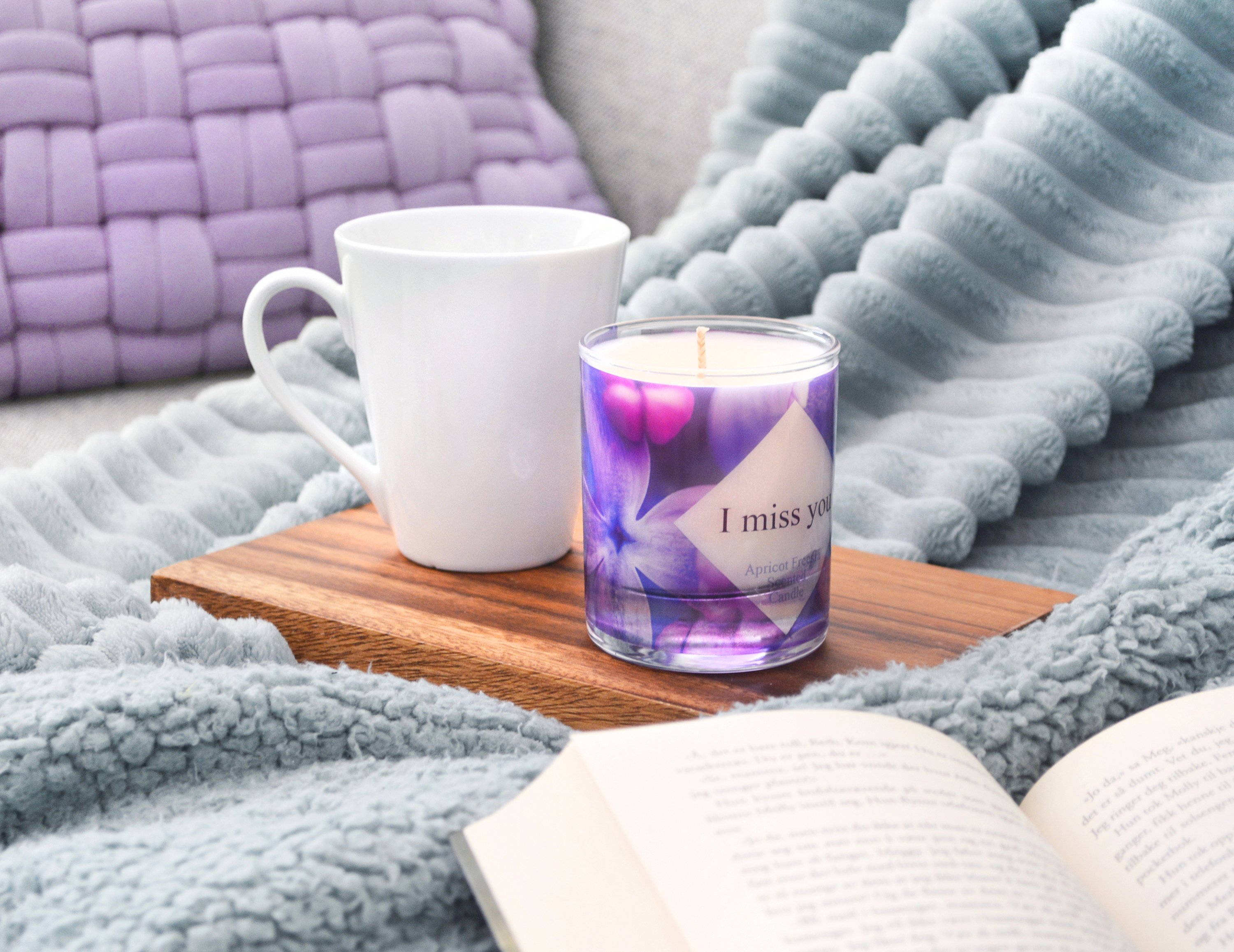 I miss you scented glass candle with box I miss you scented glass candle with box