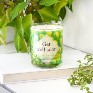 Get Well Soon Gift Candle with Box Lime Scented