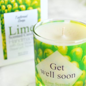 Get Well Soon Gift Candle with Box Lime Scented
