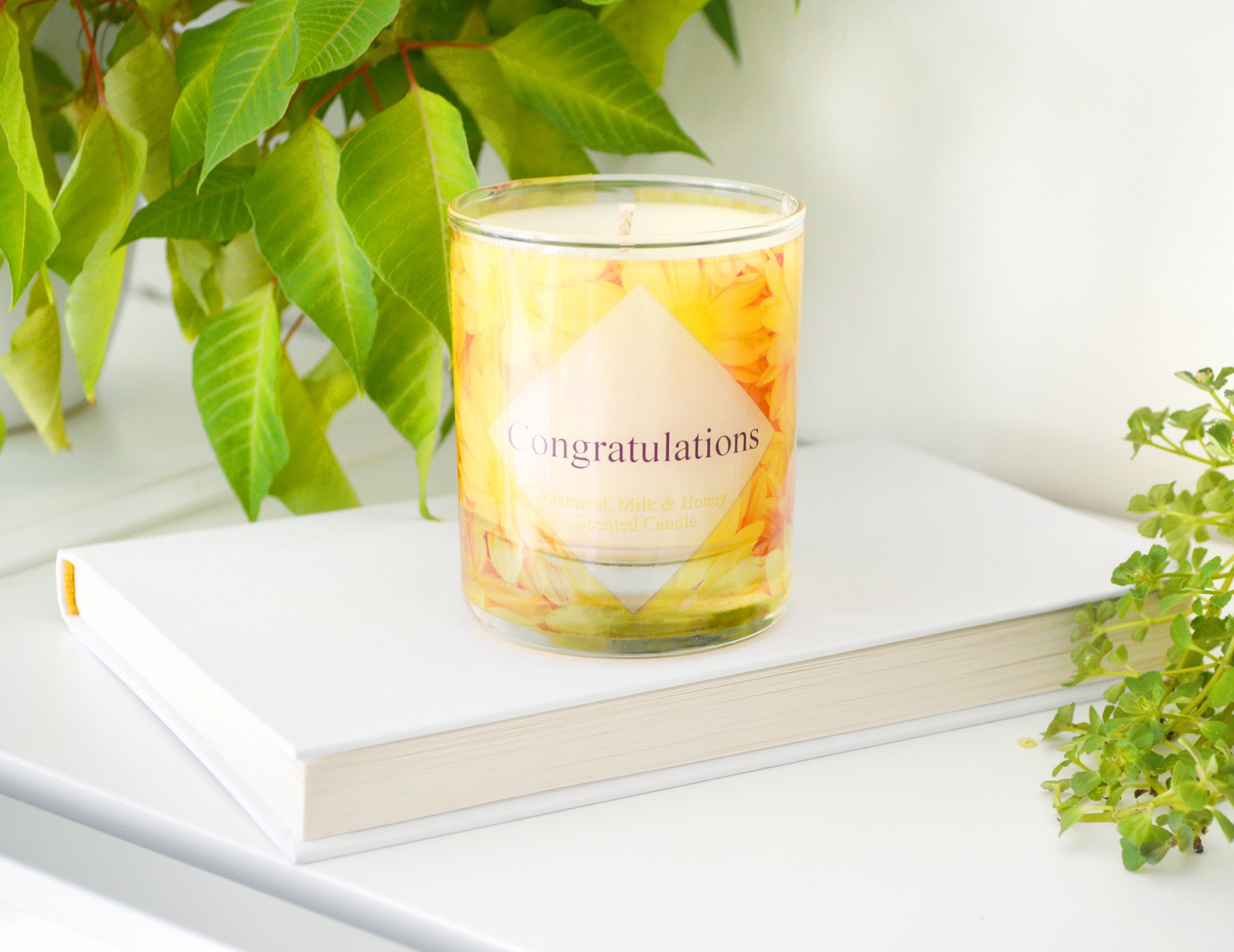 Congratulations Candle Oatmeal Milk and Honey Congratulations Candle Oatmeal Milk and Honey