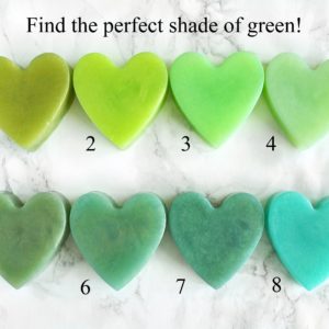 Green Heart Soap With Couple Initials