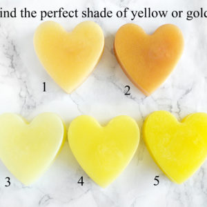 Yellow Heart Soap With Couple Initials by Tailored Soap