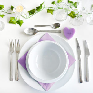 Purple Heart Soap With Couple Initials