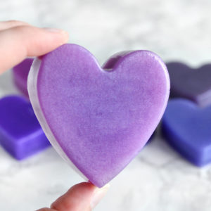 Purple Heart Soap With Couple Initials
