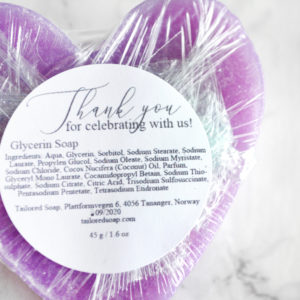 Purple Heart Soap With Couple Initials