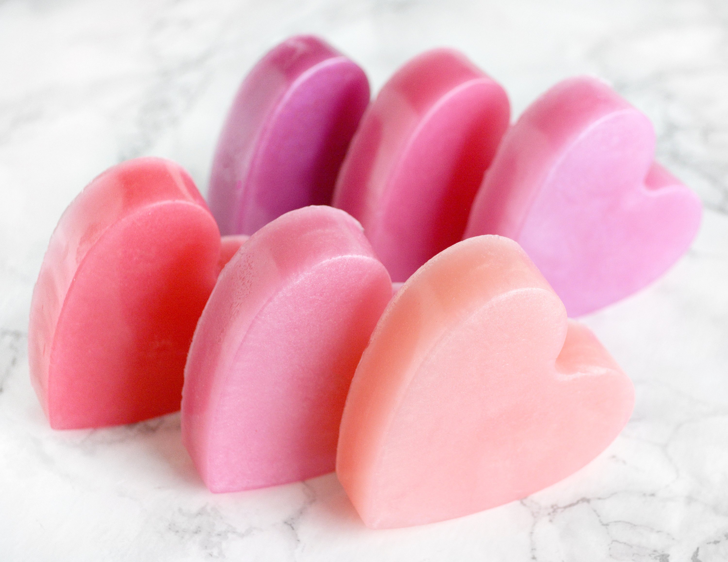 Pink Heart Soap With Couple Initials Pink Heart Soap With Couple Initials