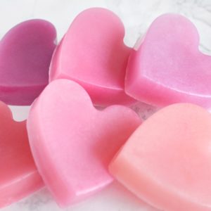 Pink Heart Soap With Couple Initials
