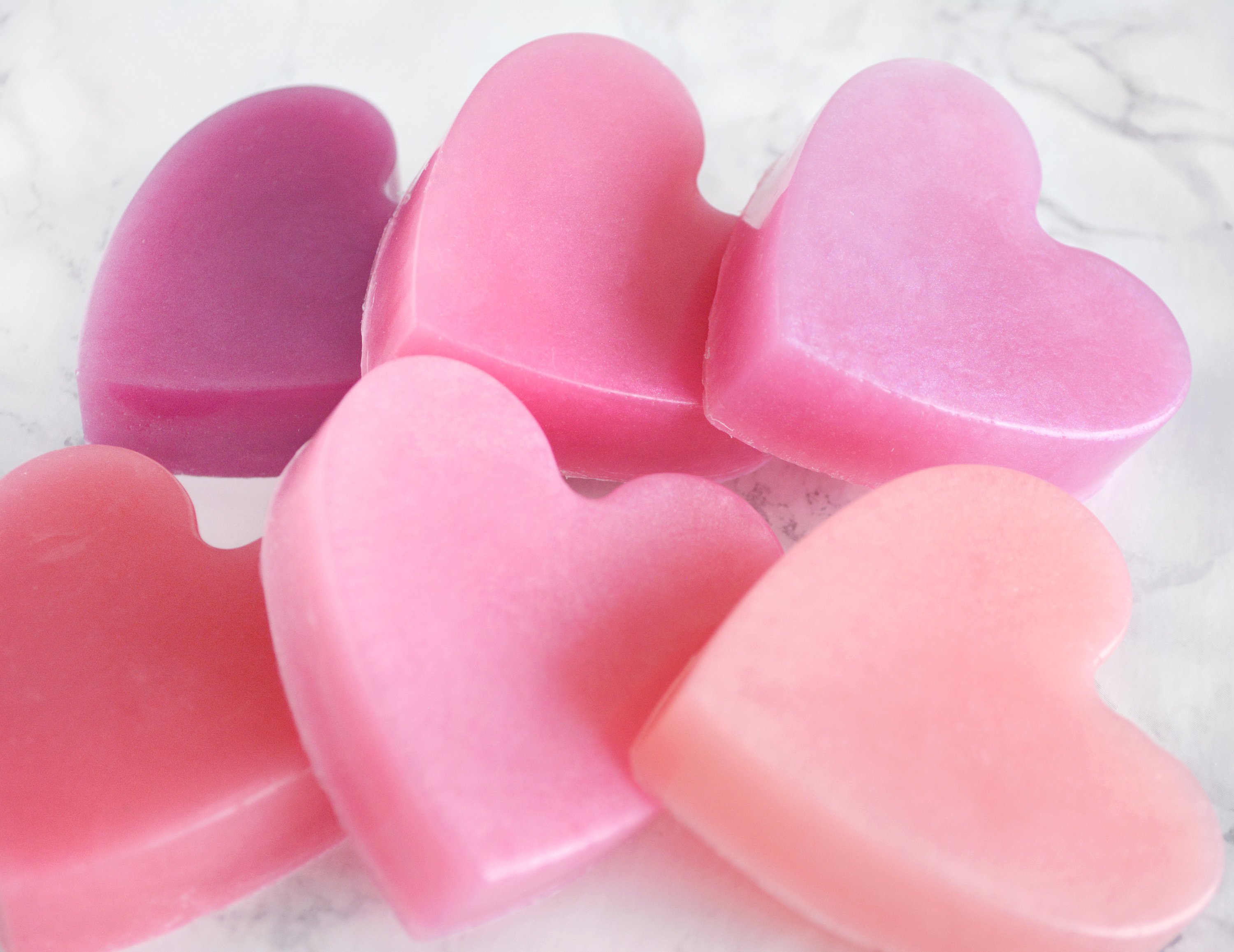Pink Heart Soap With Couple Initials Pink Heart Soap With Couple Initials