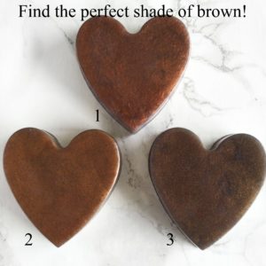 Brown Heart Soap With Couple Initials