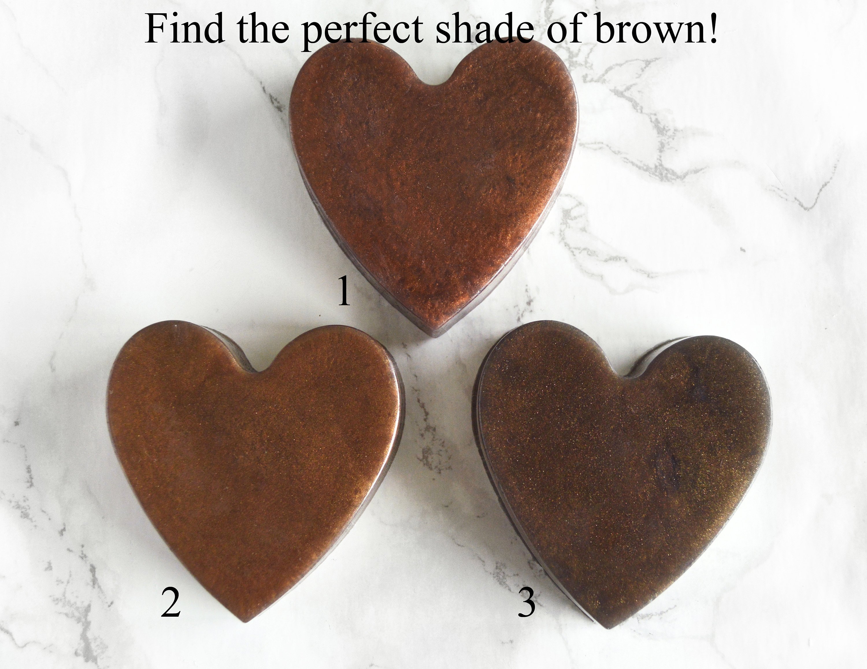 Brown Heart Soap With Couple Initials Brown Heart Soap With Couple Initials