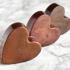Brown Heart Soap With Couple Initials