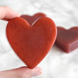 Red Heart Soap With Couple Initials