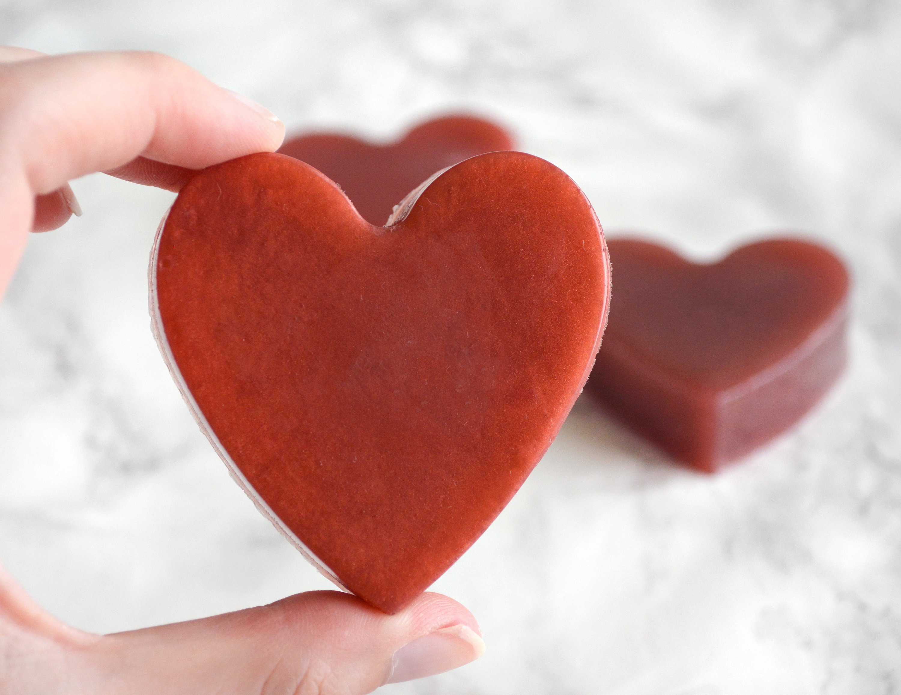Red Heart Soap With Couple Initials Red Heart Soap With Couple Initials