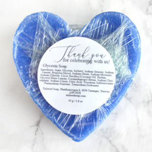 Blue Heart Soap With Couple Initials