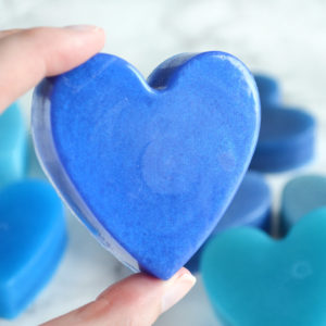 Blue Heart Soap With Couple Initials