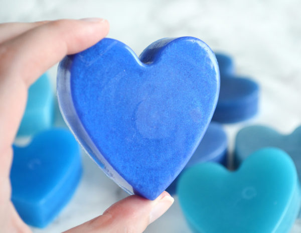Blue Heart Soap With Couple Initials