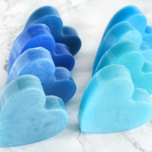 Blue Heart Soap With Couple Initials