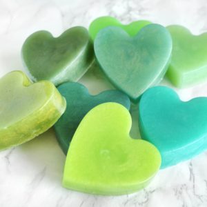 Green Heart Soap With Couple Initials
