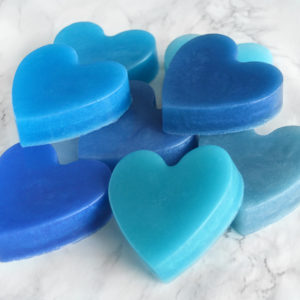 Blue Heart Soap With Couple Initials