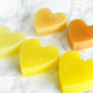 Yellow Heart Soap With Couple Initials by Tailored Soap