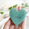Green Heart Soap With Couple Initials