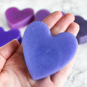 Purple Heart Soap With Couple Initials